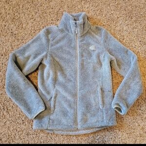 The North Face Osito 2 Womens Fleece Jacket Highrise Gray/Mid Grey Stripe! Small